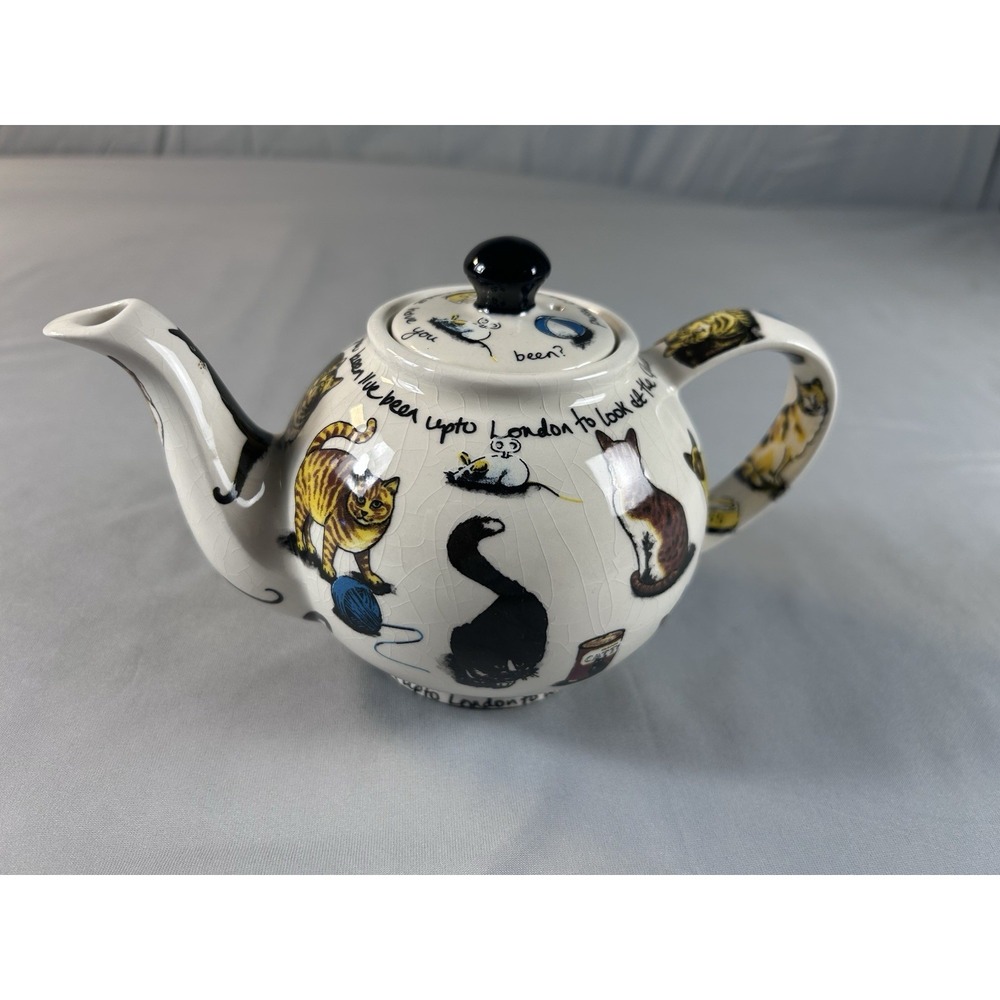 Cardew Design Cat Teapot Kitty Tea Pussycat London Ceramic Small Teapot